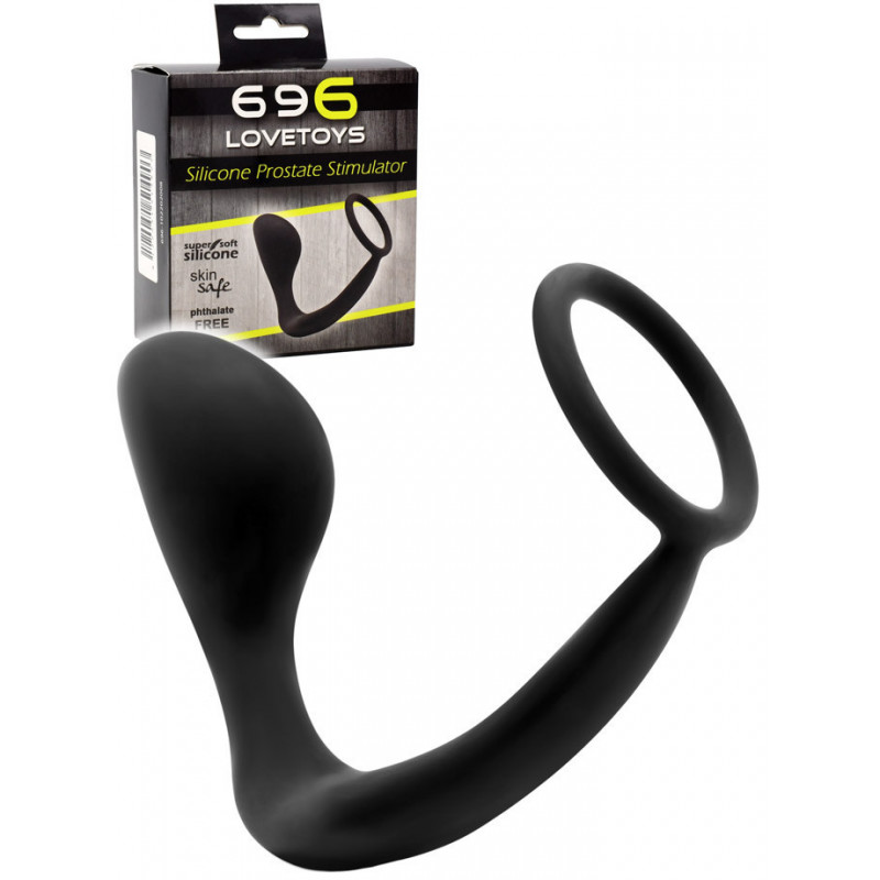 Silicone Prostata Stimulator with Cockring Silicone Prostata Stimulator with Cockring