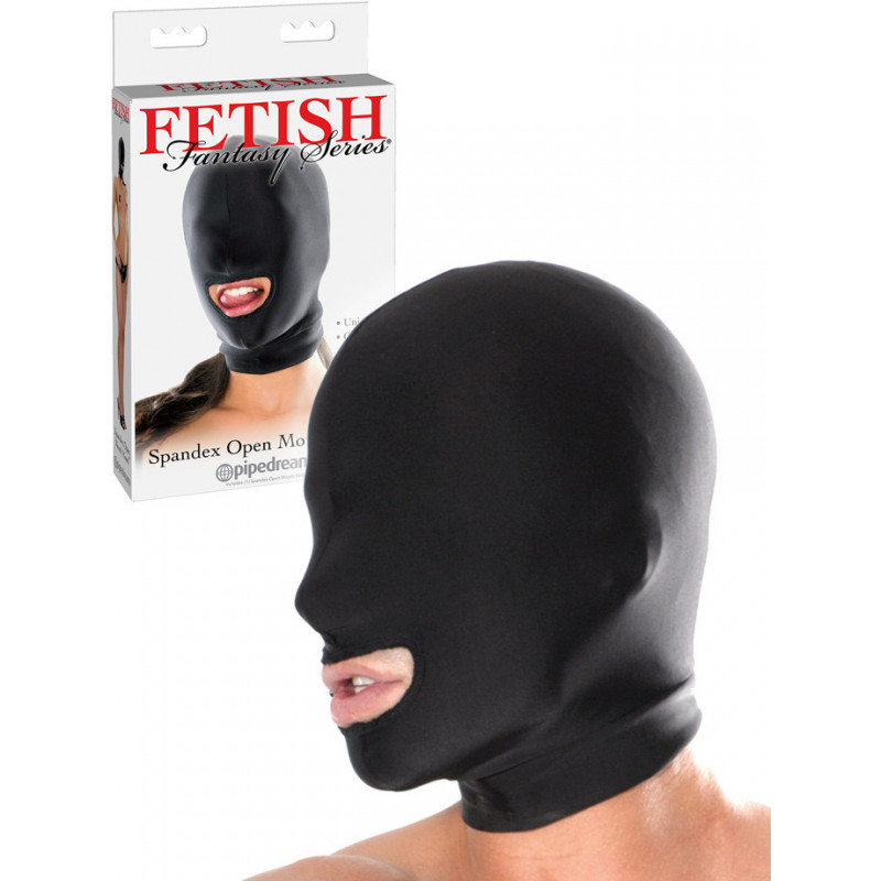 Fetish Fantasy - Spandex Open Mouth Hood Black Fetish Fantasy - Spandex Open Mouth Hood Black