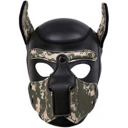 Puppy Play Dog Mask - Camouflage