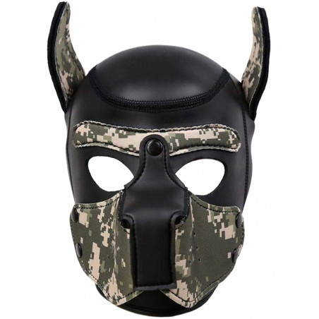 Puppy Play Dog Mask - Camouflage